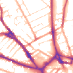 Daytime road noise heatmap for LU3 1AT