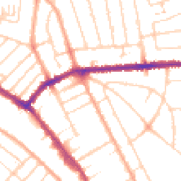 Daytime road noise heatmap for LU3 1AZ
