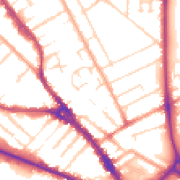 Daytime road noise heatmap for LU3 1BG