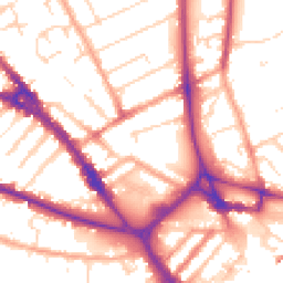 Daytime road noise heatmap for LU3 1DQ
