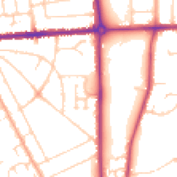Daytime road noise heatmap for LU3 1DY