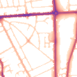 Daytime road noise heatmap for LU3 1EN