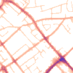 Daytime road noise heatmap for LU3 2QY