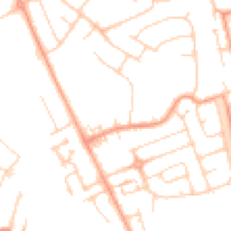 Daytime road noise heatmap for LU3 3EG