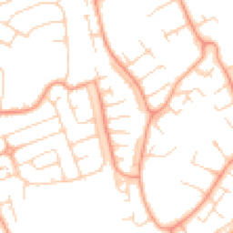 Daytime road noise heatmap for LU3 3NG