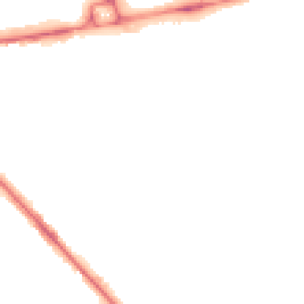 Night-time road noise heatmap for LU5 4DF