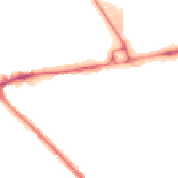 Night-time road noise heatmap for LU5 4HX