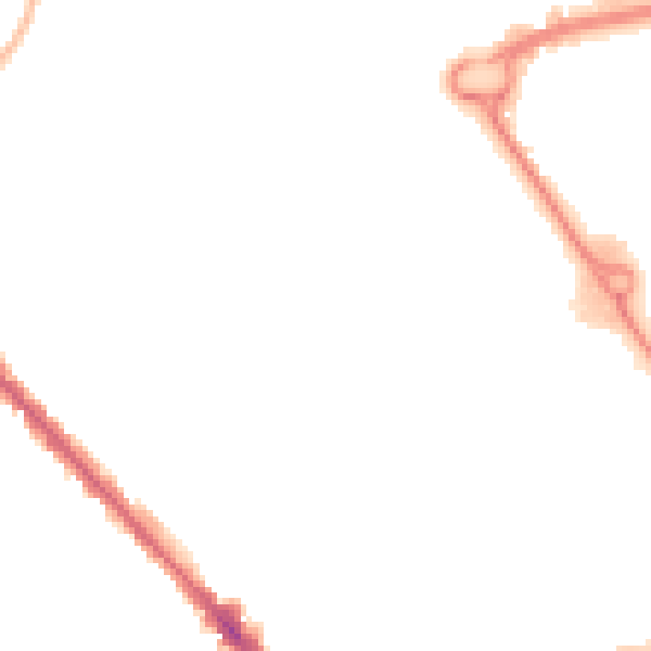Night-time road noise heatmap for LU5 4JE