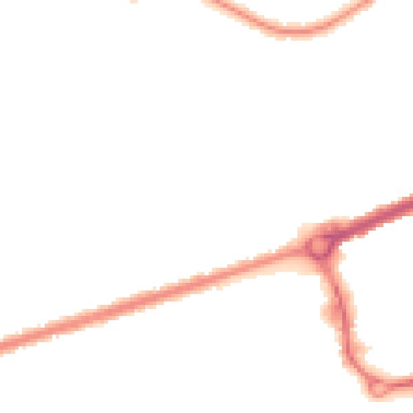 Night-time road noise heatmap for LU5 4NH