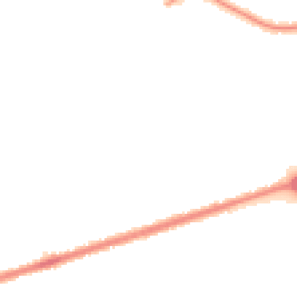 Night-time road noise heatmap for LU5 4NL