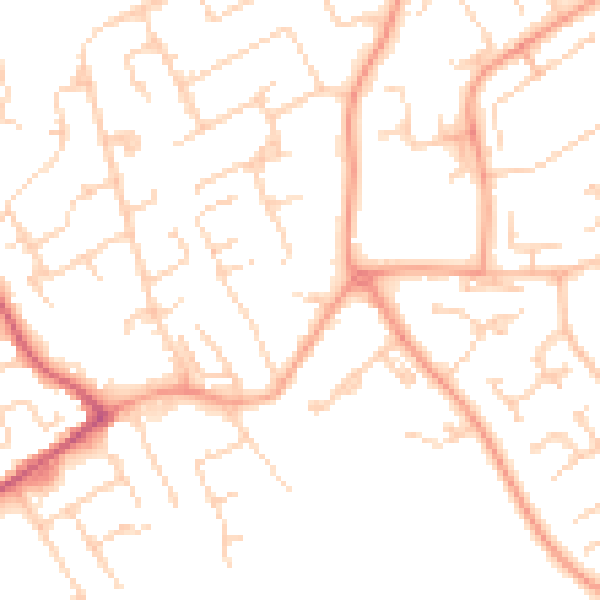 Daytime road noise heatmap for LU5 5FS