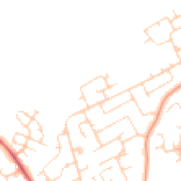 Daytime road noise heatmap for LU5 5JJ