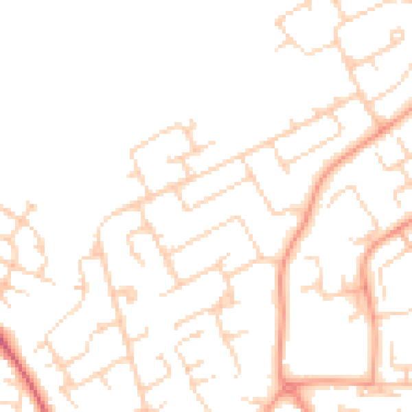 Daytime road noise heatmap for LU5 5JP