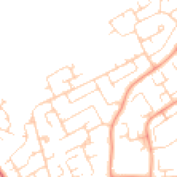 Daytime road noise heatmap for LU5 5JU