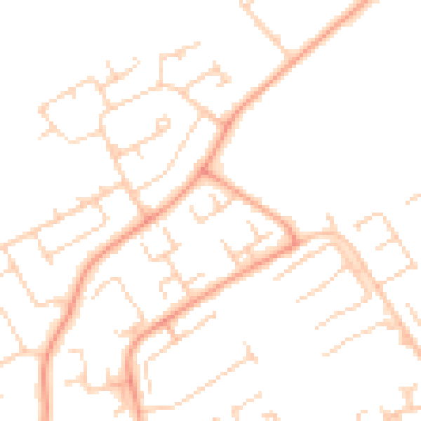 Daytime road noise heatmap for LU5 5PH