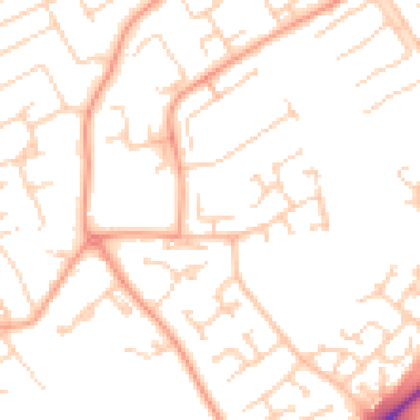 Daytime road noise heatmap for LU5 5RH