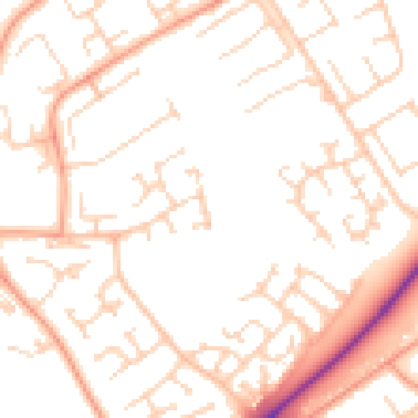 Daytime road noise heatmap for LU5 5SR