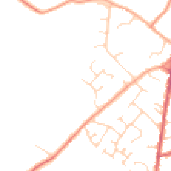Daytime road noise heatmap for LU5 6BG