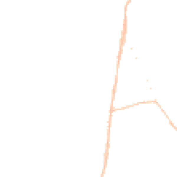 Night-time road noise heatmap for LU5 6DB