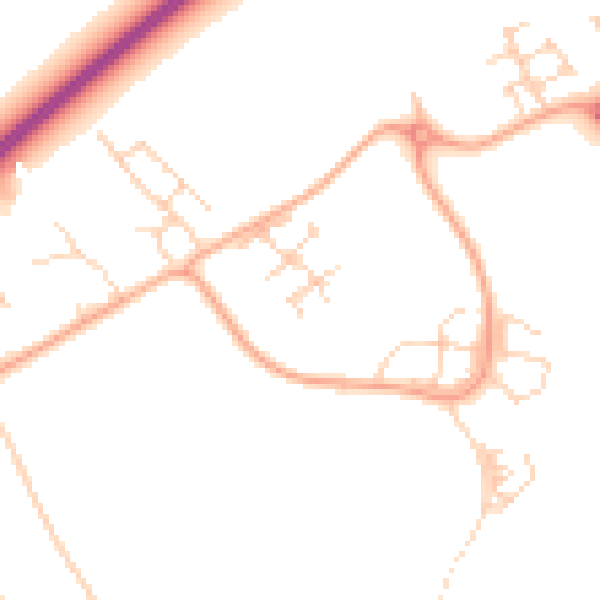 Daytime road noise heatmap for LU5 6GS