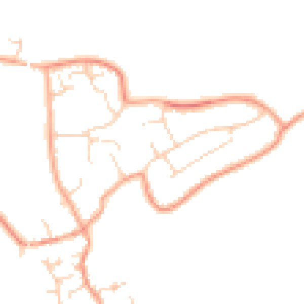 Daytime road noise heatmap for LU5 6NB