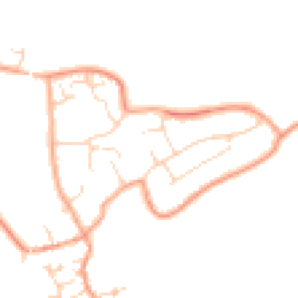 Daytime road noise heatmap for LU5 6ND