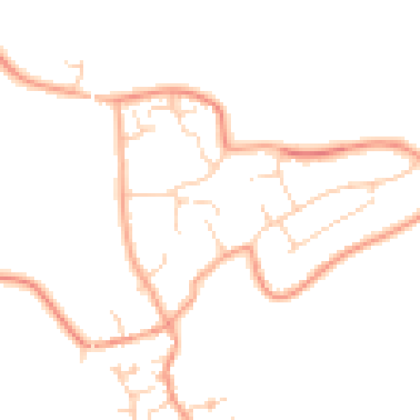Daytime road noise heatmap for LU5 6NW