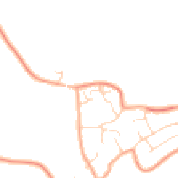 Daytime road noise heatmap for LU5 6NZ