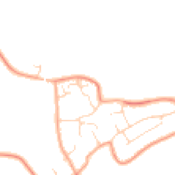 Daytime road noise heatmap for LU5 6PH