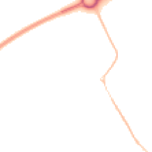 Night-time road noise heatmap for LU5 6RN