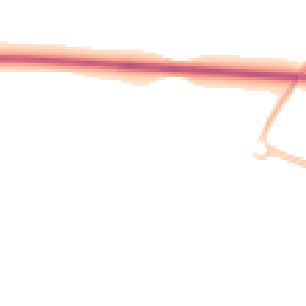 Night-time road noise heatmap for LU5 7AE