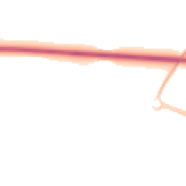 Night-time road noise heatmap for LU5 7AQ