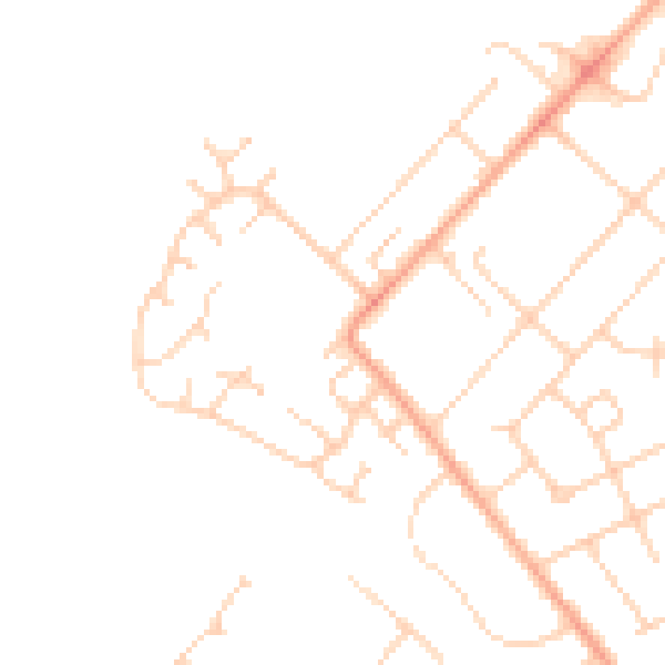 Daytime road noise heatmap for LU6 1AF