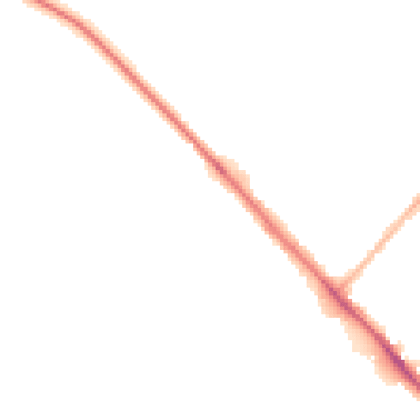 Night-time road noise heatmap for LU6 1BG