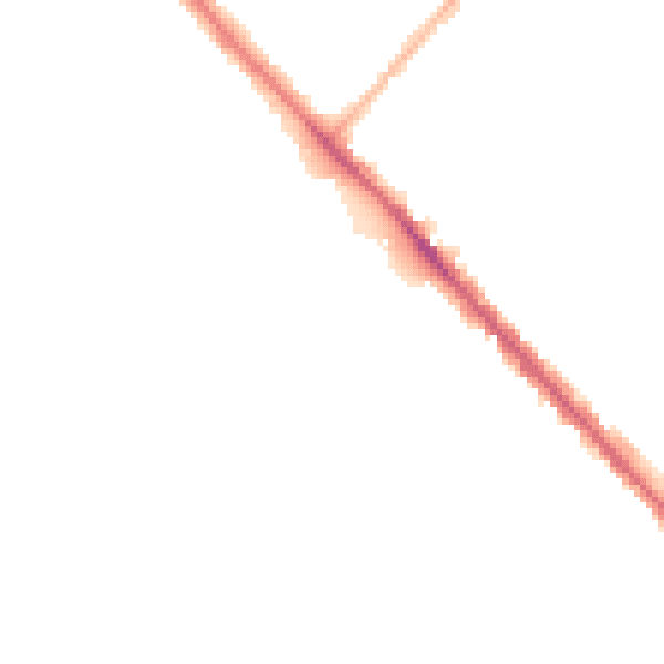 Night-time road noise heatmap for LU6 1DN