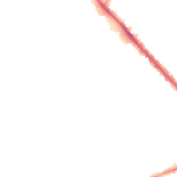 Night-time road noise heatmap for LU6 1DT