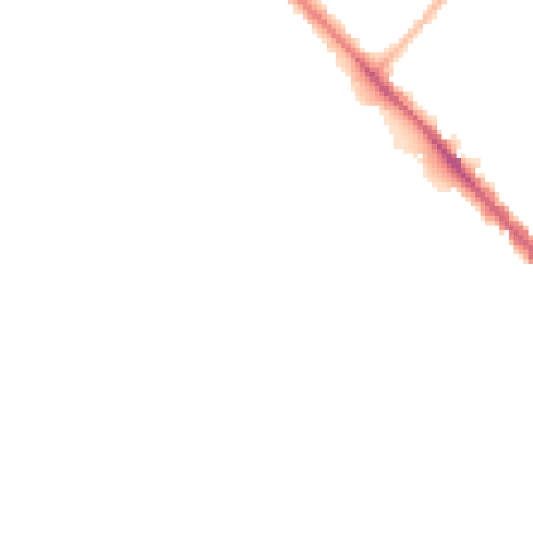 Night-time road noise heatmap for LU6 1DU