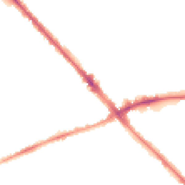 Night-time road noise heatmap for LU6 1JE