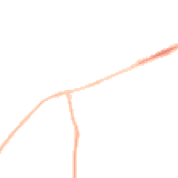 Night-time road noise heatmap for LU6 1PD