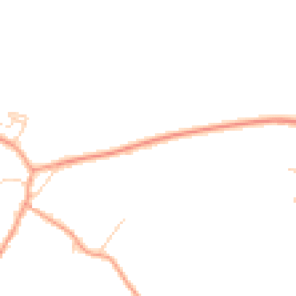Daytime road noise heatmap for LU6 1QP