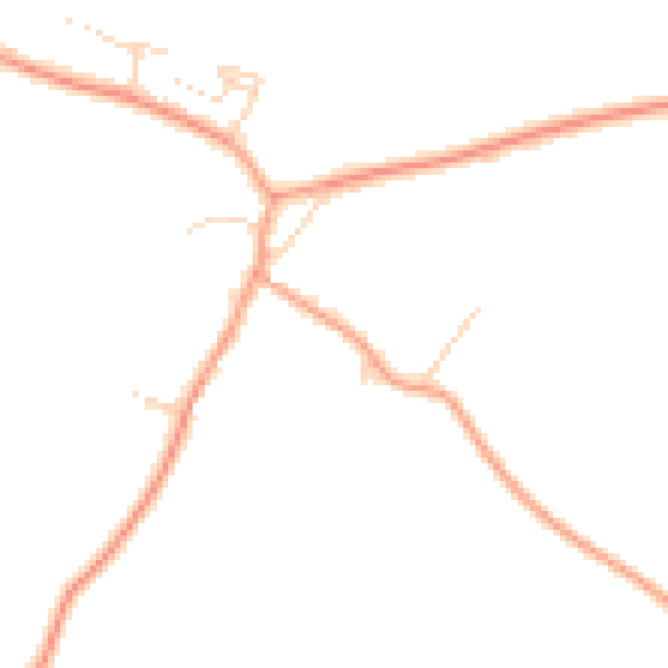 Daytime road noise heatmap for LU6 1QS