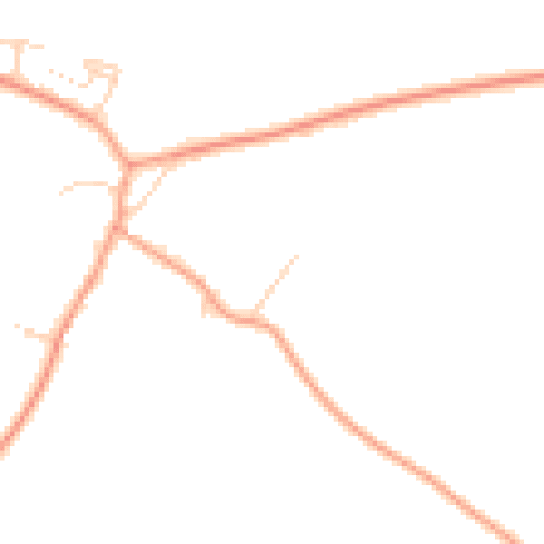 Daytime road noise heatmap for LU6 1QT