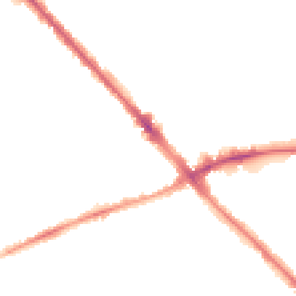 Night-time road noise heatmap for LU6 1SH