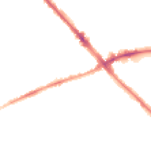 Night-time road noise heatmap for LU6 1TA