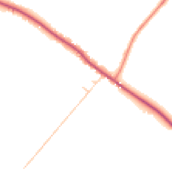 Daytime road noise heatmap for LU6 2BA