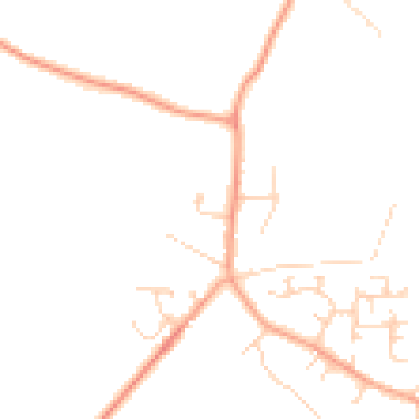 Daytime road noise heatmap for LU6 2BG