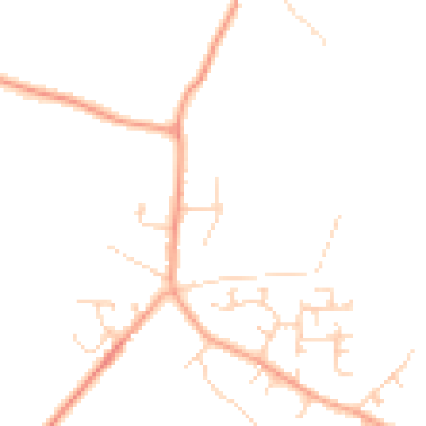Daytime road noise heatmap for LU6 2DD