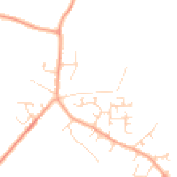 Daytime road noise heatmap for LU6 2DH