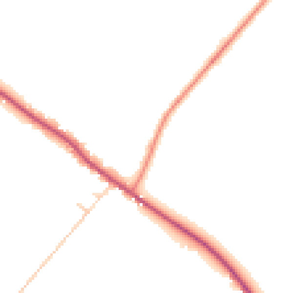 Daytime road noise heatmap for LU6 2EU