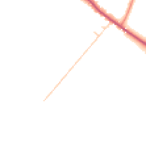 Daytime road noise heatmap for LU6 2EX